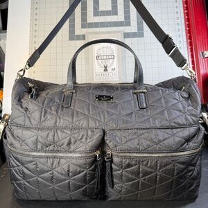 KATE SPADE®  |  WEEKEND BAG  |  MATTE/BLACK/GOLD  |  QUILTED  |  XLNT  |